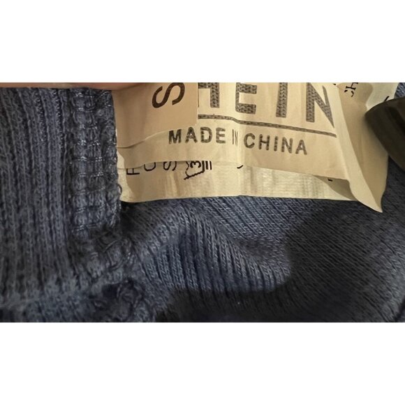 Shein Tank Crop Top Blue Ribbed ~ Size Small - Picture 6 of 6